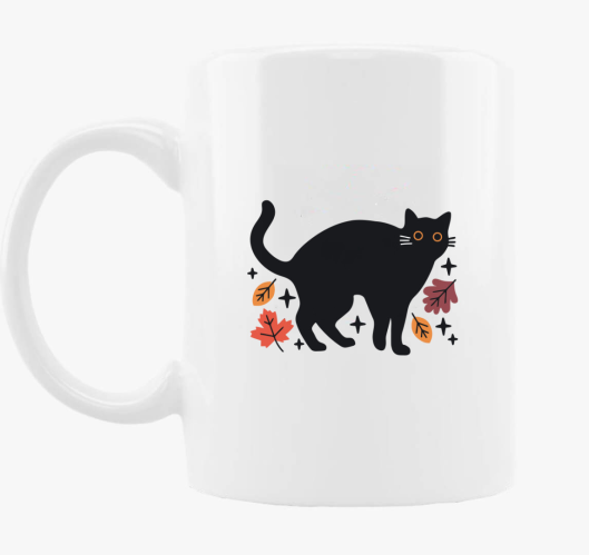 Črna macska skodelica