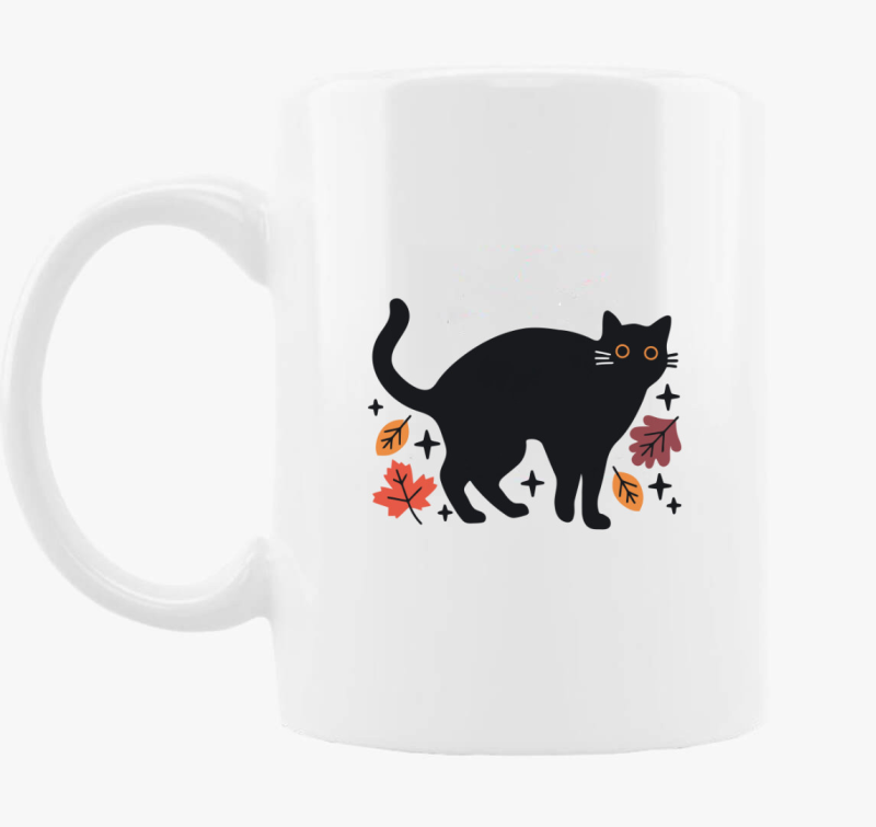 Črna macska skodelica