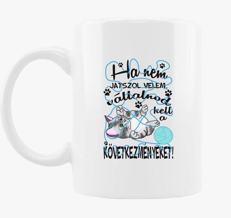 Ha ne velem cica gombolyaggal skodelica