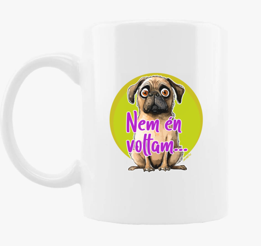 Mopsz kutya skodelica