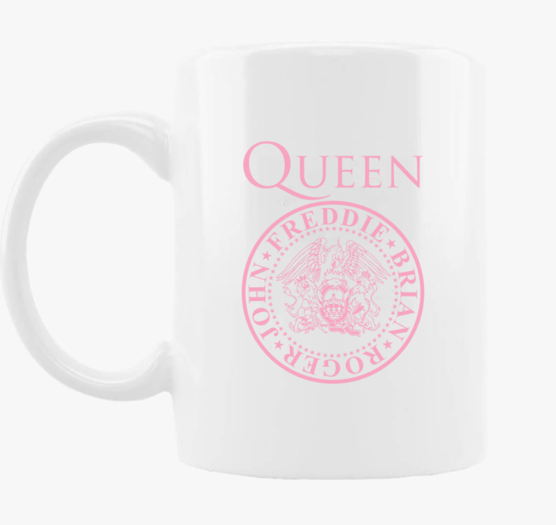 Queen logo bandatagokkal skodelica