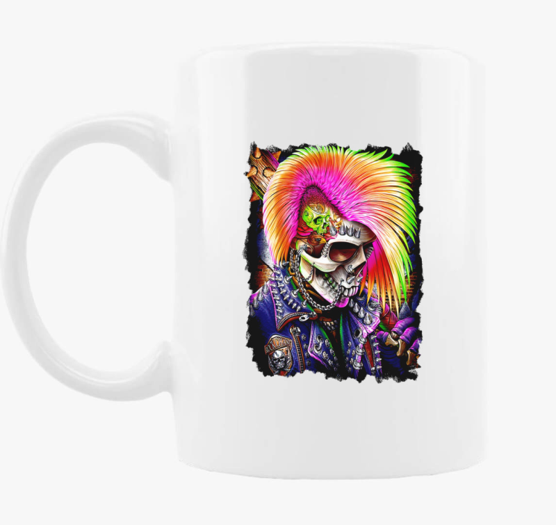 punk koponya skodelica