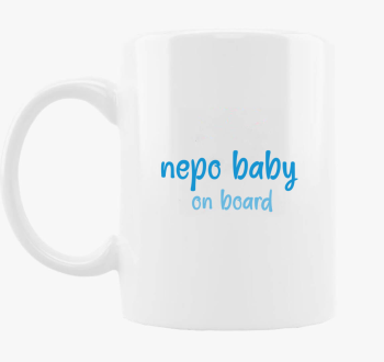 nepo baby on board (modra) feliratos skodelica