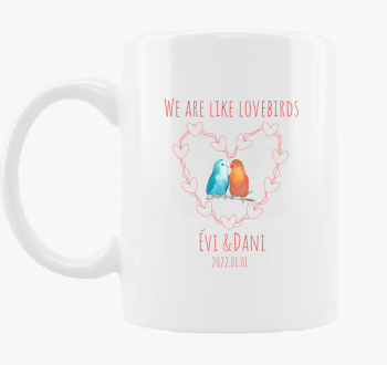 lovebirds (rdeča) skodelica