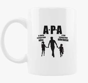 Oče in fia gyerekekkel skodelica