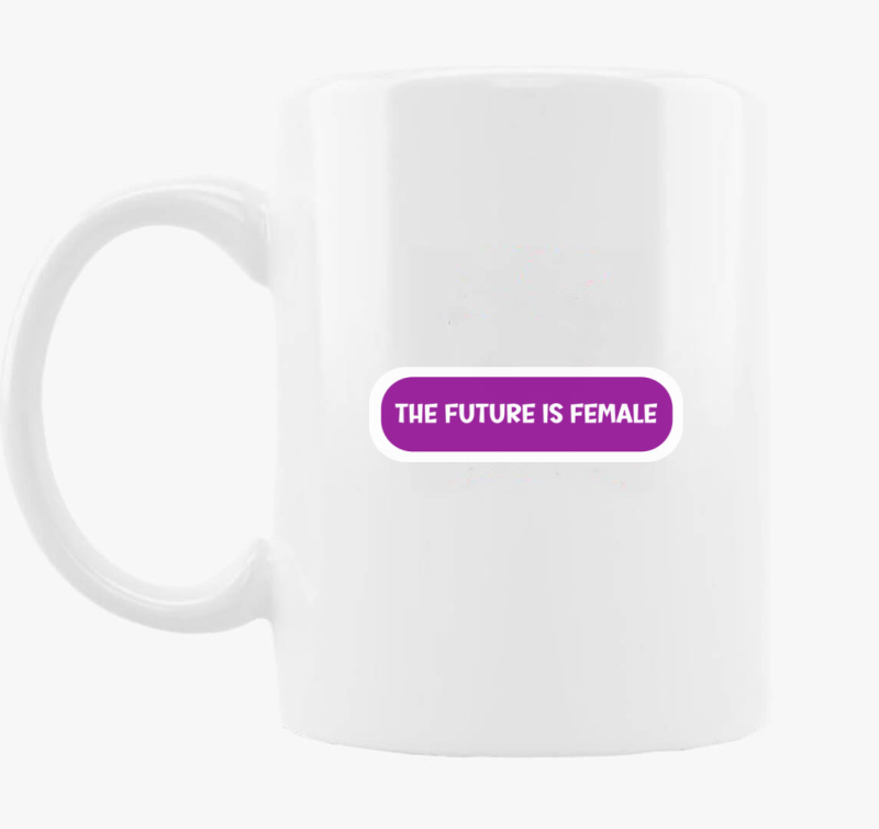 Future is female vijolična skodelica