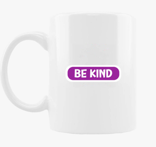 Be kind vijolična skodelica