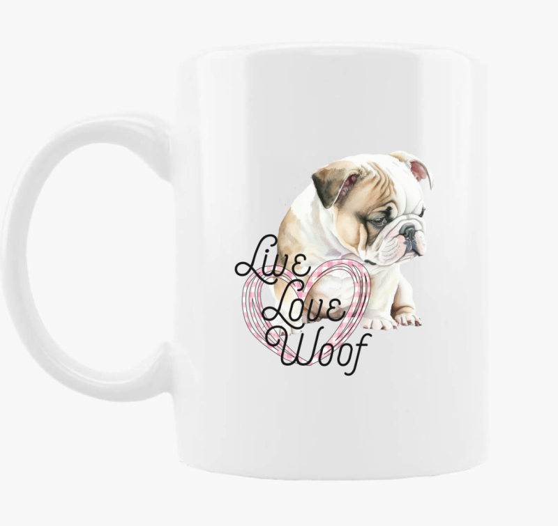 Angol bulldog Woof skodelica