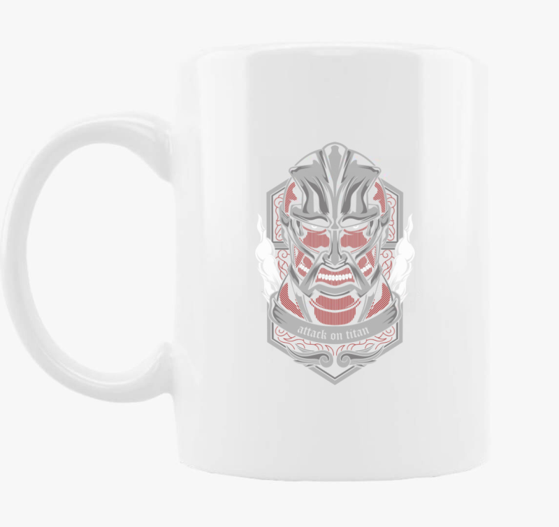 Attack on Titan - feliratos sziluett skodelica