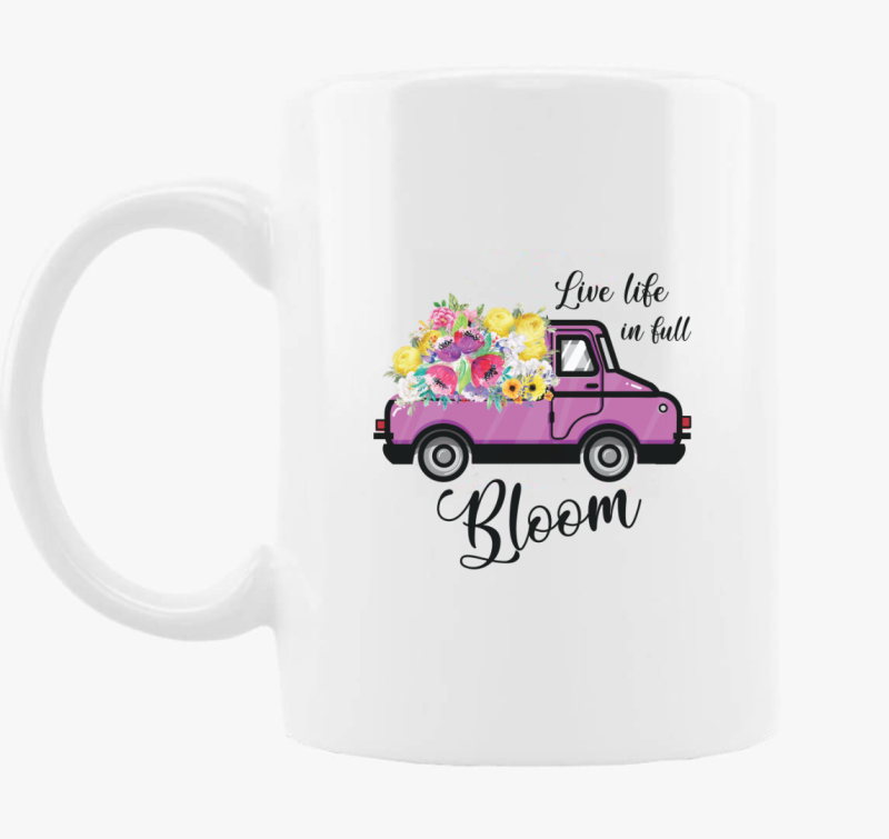 Live life in full bloom skodelica