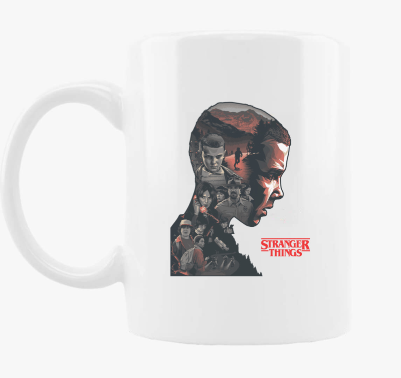 Stranger Things sziluett skodelica