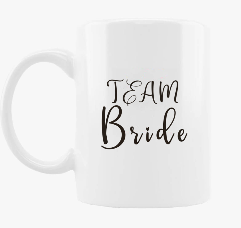 TEAM Bride črna skodelica