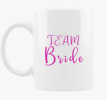 TEAM Bride pink sziv...