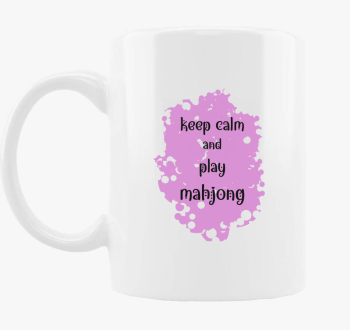 keep calm mahjong pink skodelica