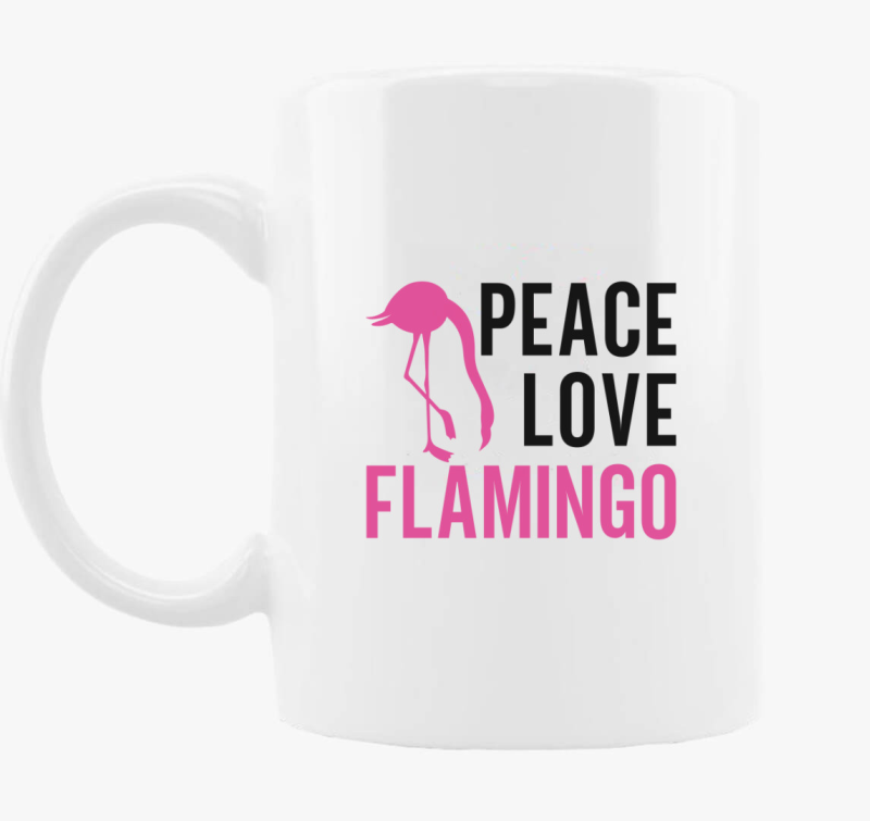 Flamingo peace skodelica