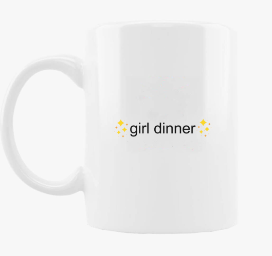 girl dinner skodelica