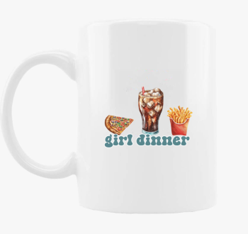 girl dinner fastfood skodelica