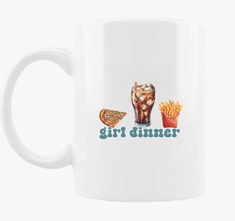 girl dinner fastfood skodelica
