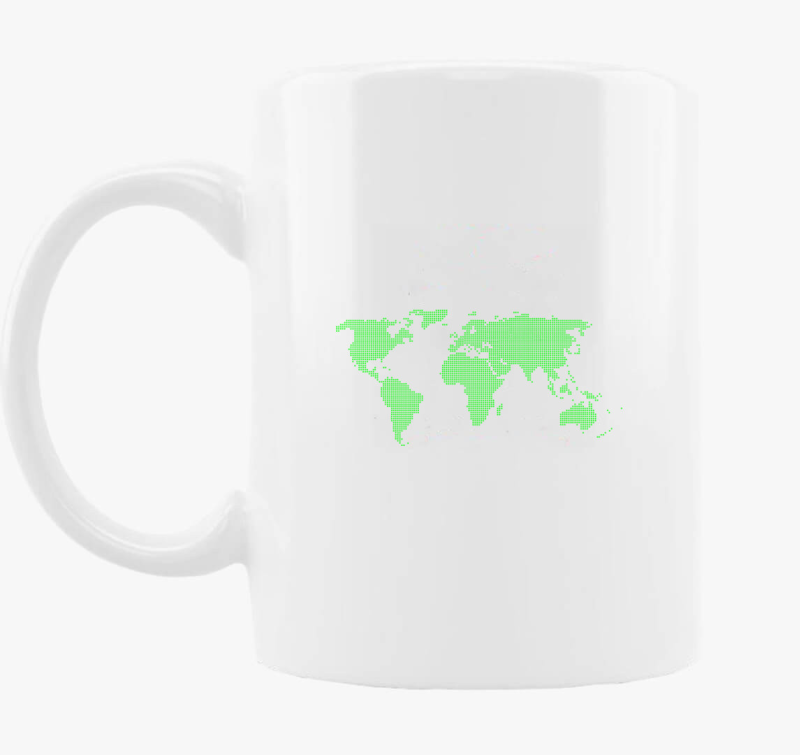 Pontozott zelena skodelica