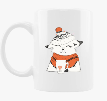 winter cat coffee skodelica