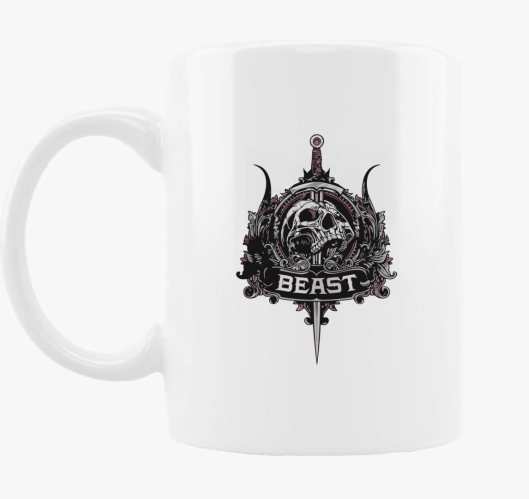 Beast skull skodelica