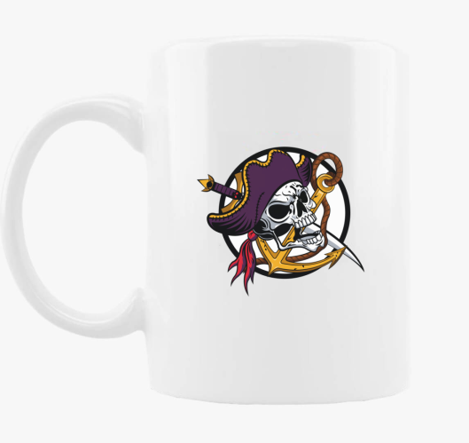 Pirate skull 3 skodelica