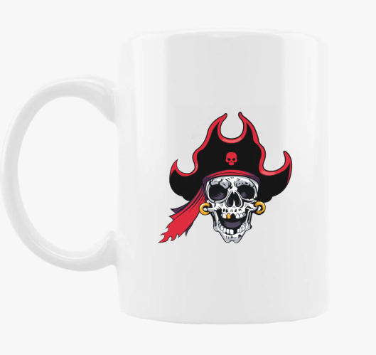 Pirate skull 7 skodelica