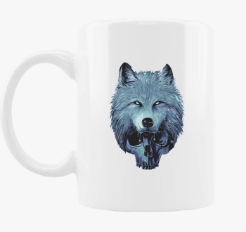 Skull wolf skodelica
