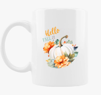 hello fall pumpkin skodelica