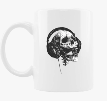 Skull music headset skodelica