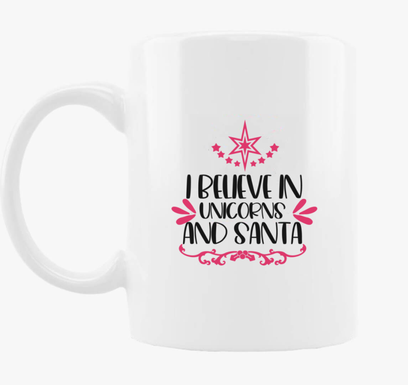 unicorn santa skodelica