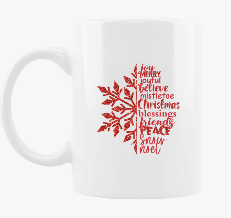 Xmas snowflake skodelica