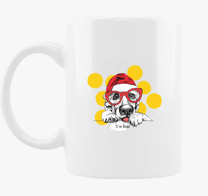 fine santa dog skodelica