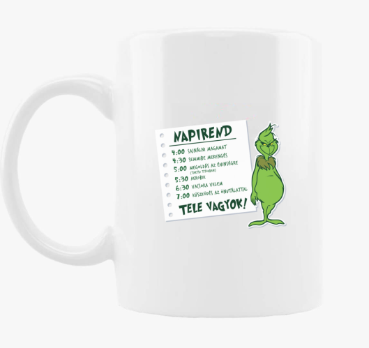 Grincs napirend skodelica