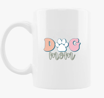 Dog Mom pasztell skodelica