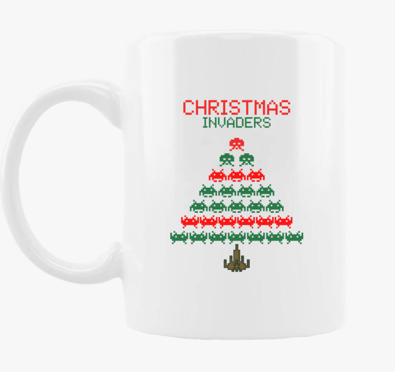 Christmas Invaders skodelica - smešno geek božično darilo