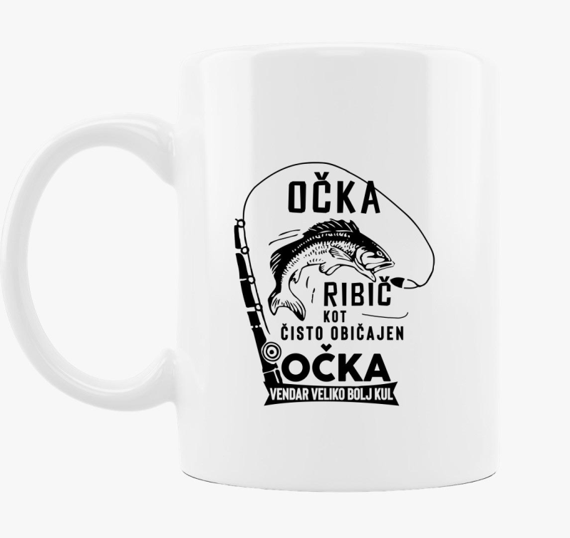 Očka ribič - skodelica za vse moške, ki so ljubitelji ribolova