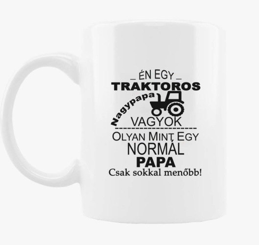 Traktoros papa skodelica