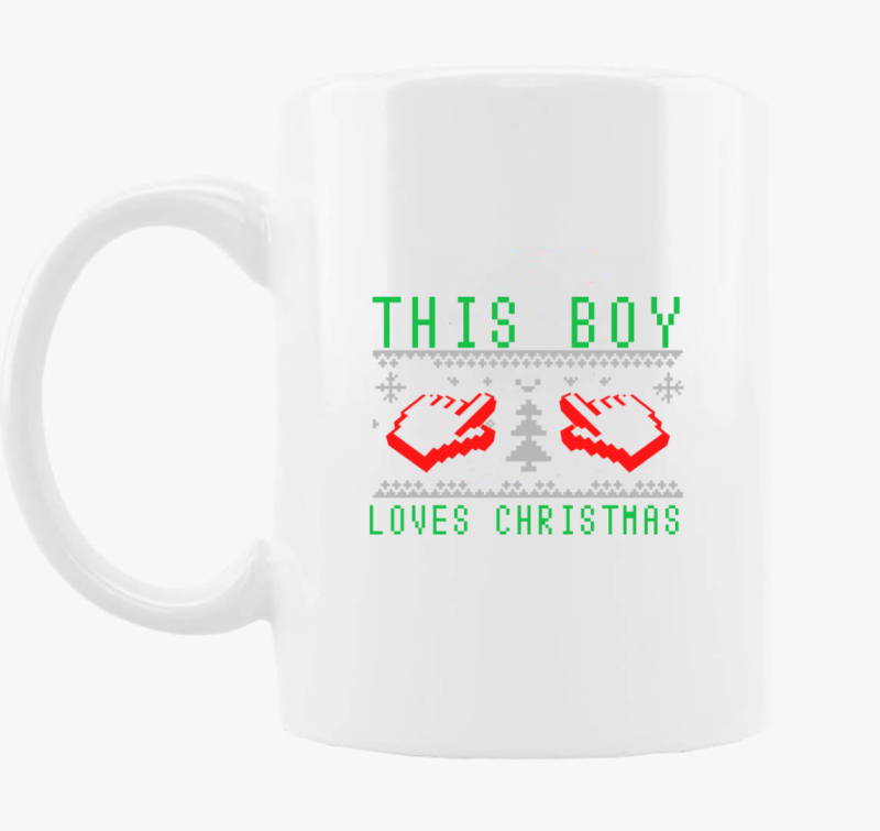 This boy love Christmas skodelica