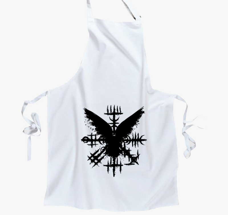 Black Grunge Raven Viking Symbol predpasnik