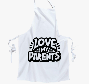 Love my Parents črna predpasnik