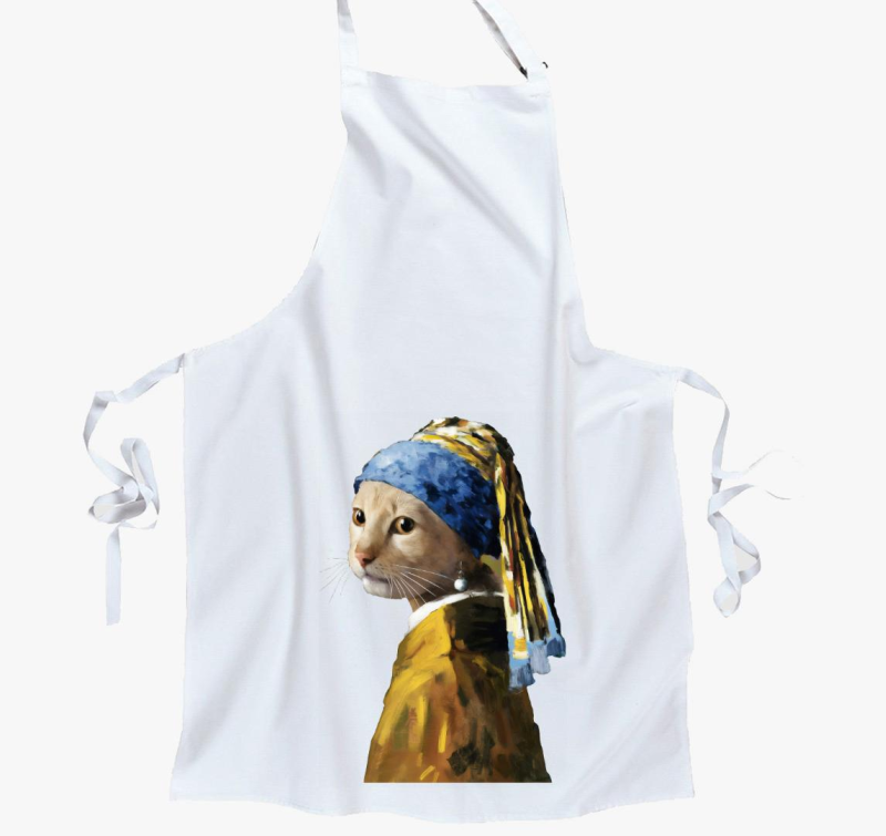 Cat with pearl earring predpasnik