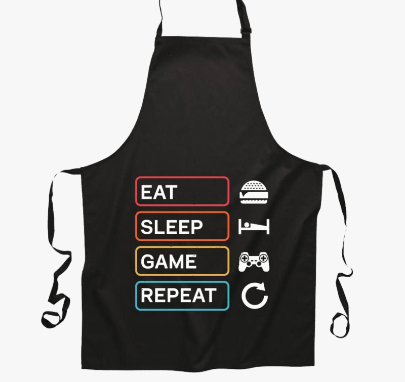 Eat sleep game repeat gamer predpasnik