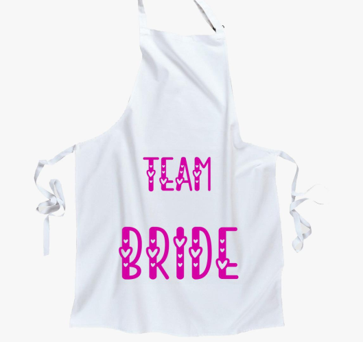 Team Bride pink predpasnik