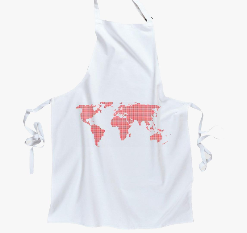 Pontozott rdeča predpasnik