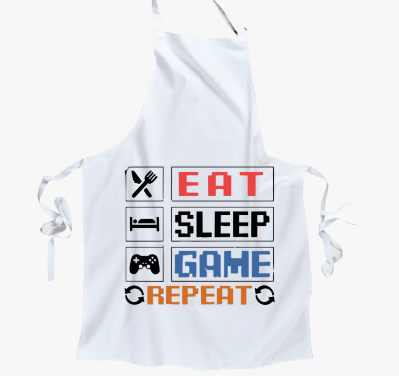 Eat sleep game repeat felirat predpasnik