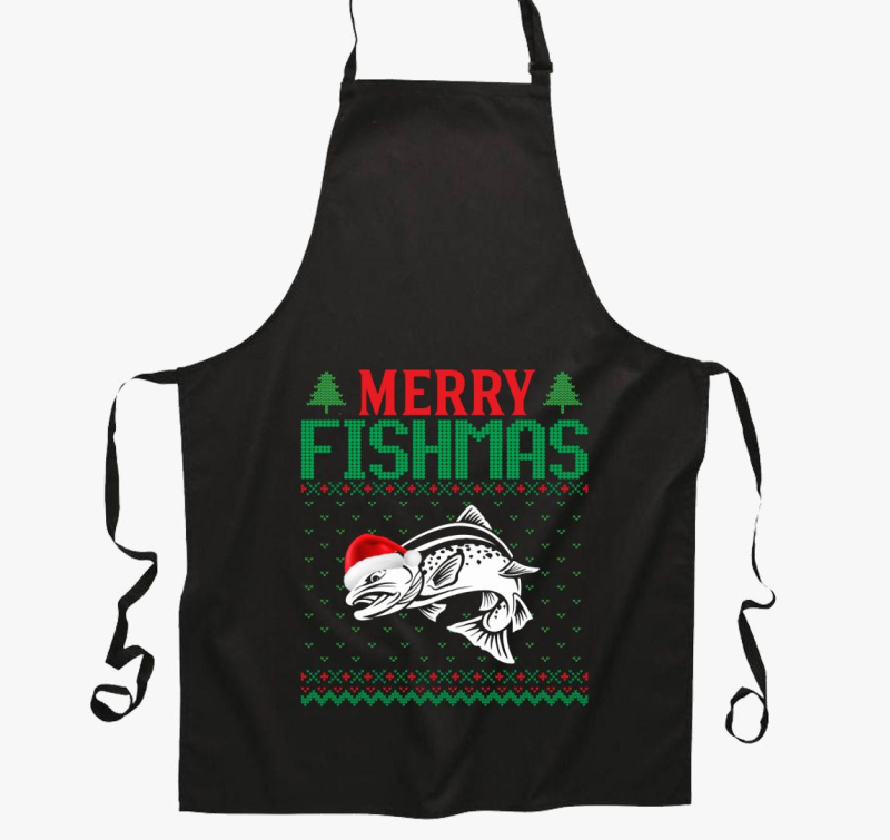 Merry fishmas ribič predpasnik