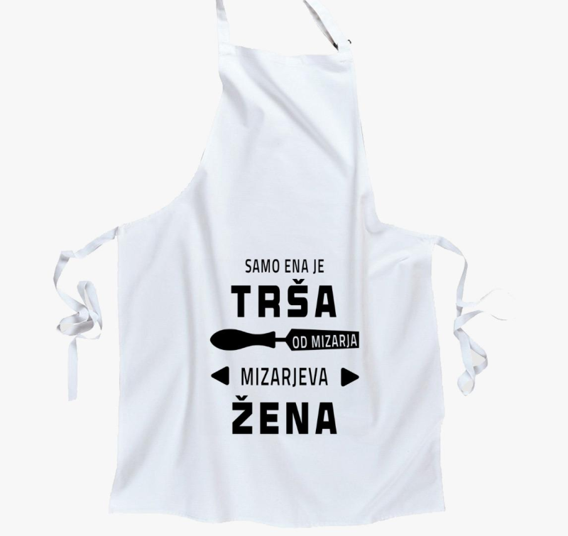 Samo ena je trša, mizarjeva žena - smešen predpasnik za ženo mizarja