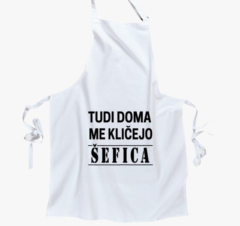 Tudi doma me kličejo šefica - kuhinjski predpasnik za domačo šefico