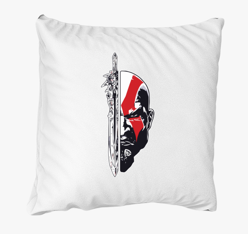 God of war Kratos face and sword blazina